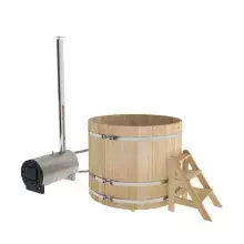Фурако BentWood из кедра премиум с наружной печкой 1500х1200 мм