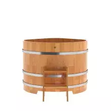 Купель овальная BentWood из сращенных ламелей лиственницы овальная, натуральная 590х1060х1000 мм