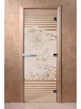 Дверь для бани и сауны Doorwood "Япония сатин" 700х1700 мм