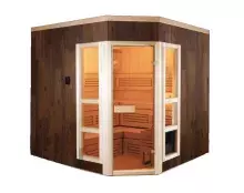 Сборная финская электрическая сауна ИТС с окнами Милёна 2.0