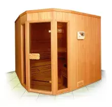 Сборная электрическая сауна ИТС с двумя вертикальными окнами Услада