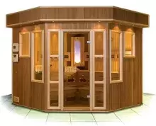 Сборная электрическая сауна ИТС Грация с темным фасадом
