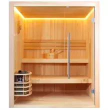 Финская сауна Frank F819 КЕДР (печь СФЕРА с ПУ 9 кВт+90 кг камней КВАРЦ белые)