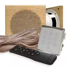 Комплект влагостойкой акустики для бани и сауны - Steam&Water2 White ECO SAUNA (квадратная решетка)