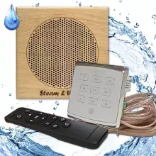 Комплект влагостойкой акустики для бани и сауны - Steam&Water1 White ECO SAUNA (квадратная решетка)
