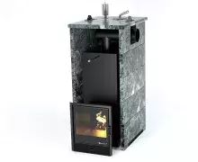 Дровяная печь EASYSTEAM Геленджик (в трехстороннем кожухе с боковым подключением) сталь AISI 321 змеевик