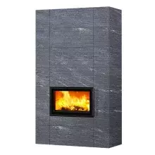 Дровяной камин SARAMO CLASSIC 21 Туликиви Unica, 2100мм, нижние подключение, односторонняя дверца