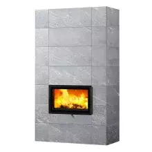 Дровяной камин SARAMO CLASSIC 21 Туликиви Classic, 2100мм, нижние подключение, двухсторонняя дверца