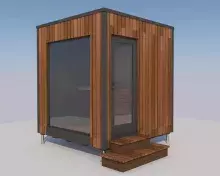 Модульная баня LIGHT L2 2,25х2,3х2,55м + Электрокаменка Harvia SW60