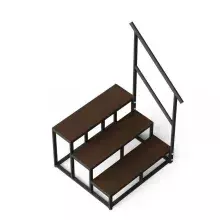 Лестница с поручнем POLARSPA термоберёза темная